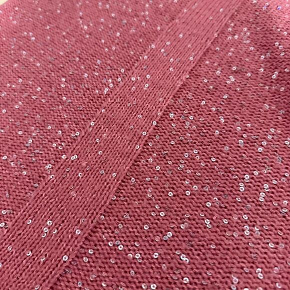 Early 2000s Vivid Collection of NY Pink & Gold Sequin Knit Sweater - Picture 5 of 8